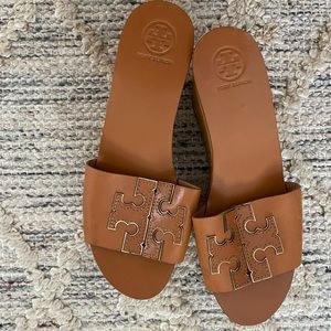 Tory Burch Wood platform wedge sandals